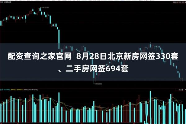 配资查询之家官网  8月28日北京新房网签330套、二手房网签694套