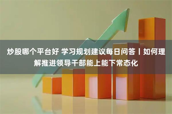 炒股哪个平台好 学习规划建议每日问答丨如何理解推进领导干部能上能下常态化